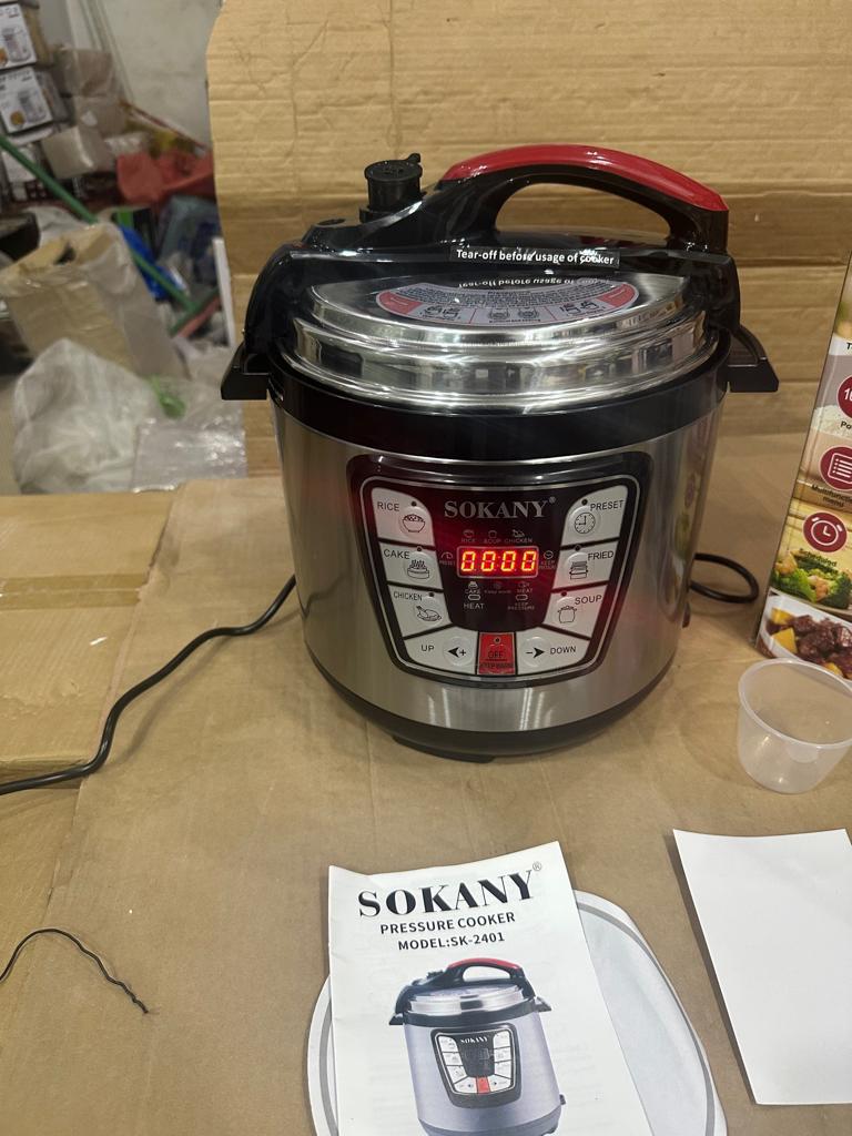 sokany  Pressure Cooker Stainless Steel Multi 6L Capacity - Luxury Choice