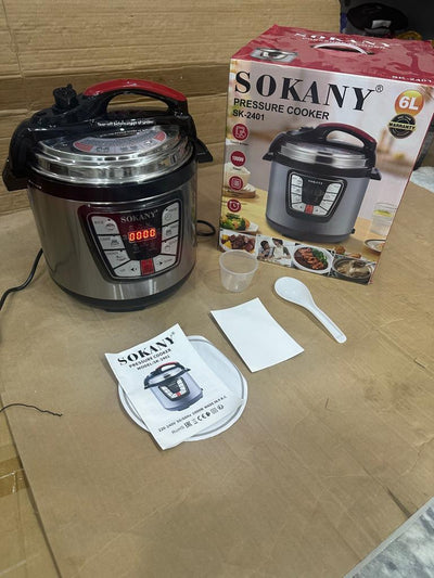 sokany  Pressure Cooker Stainless Steel Multi 6L Capacity - Luxury Choice
