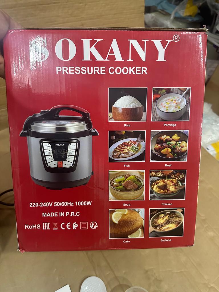 sokany  Pressure Cooker Stainless Steel Multi 6L Capacity - Luxury Choice