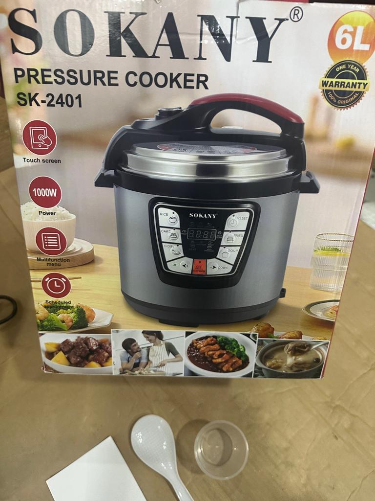 sokany  Pressure Cooker Stainless Steel Multi 6L Capacity - Luxury Choice