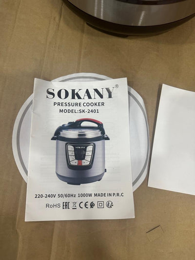 sokany  Pressure Cooker Stainless Steel Multi 6L Capacity - Luxury Choice