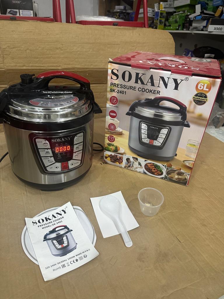 sokany  Pressure Cooker Stainless Steel Multi 6L Capacity - Luxury Choice