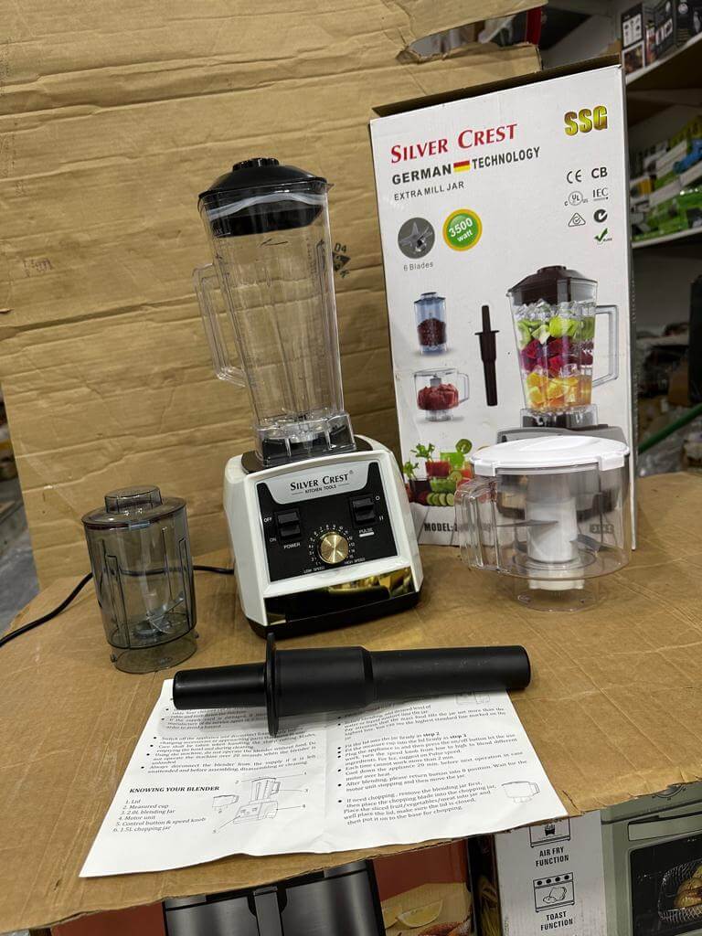GERMAN SILVER CREST BLENDER 3500 WATT 3 IN 1 - Luxury Choice