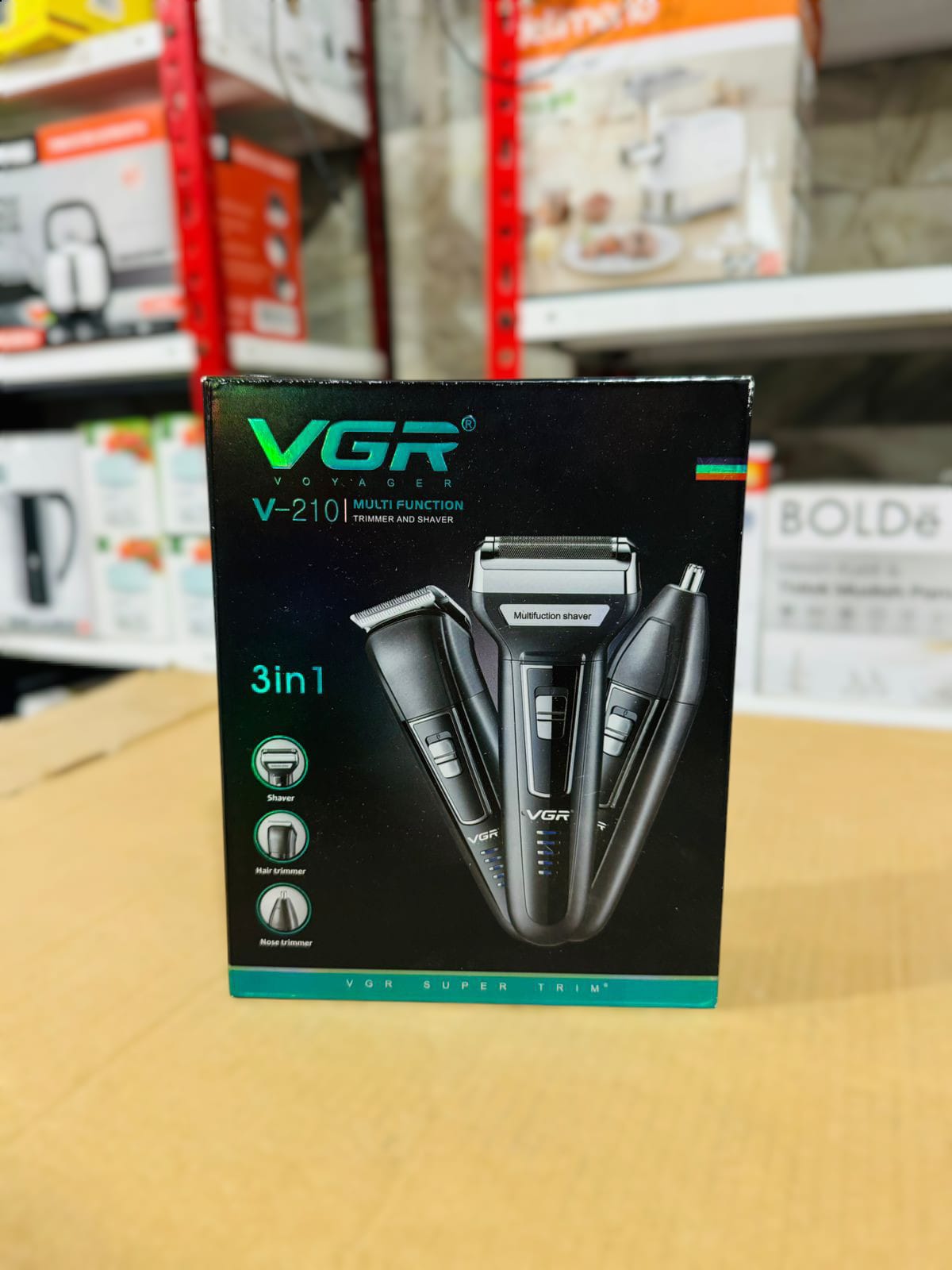 VGR 3 in 1 Trimmer & Shaver V-210 - Luxury Choice