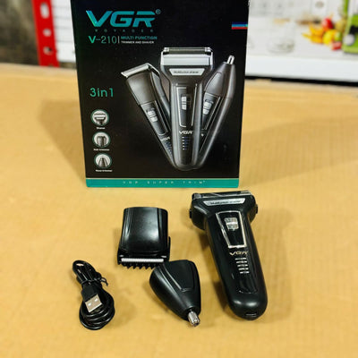 VGR 3 in 1 Trimmer & Shaver V-210 - Luxury Choice