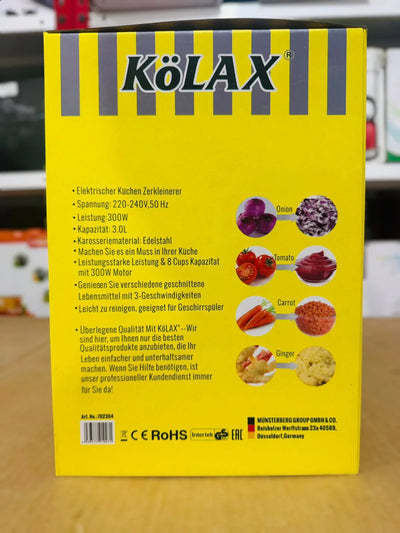 Kolax 3L Electric Chopper 300W-702304 - Luxury Choice