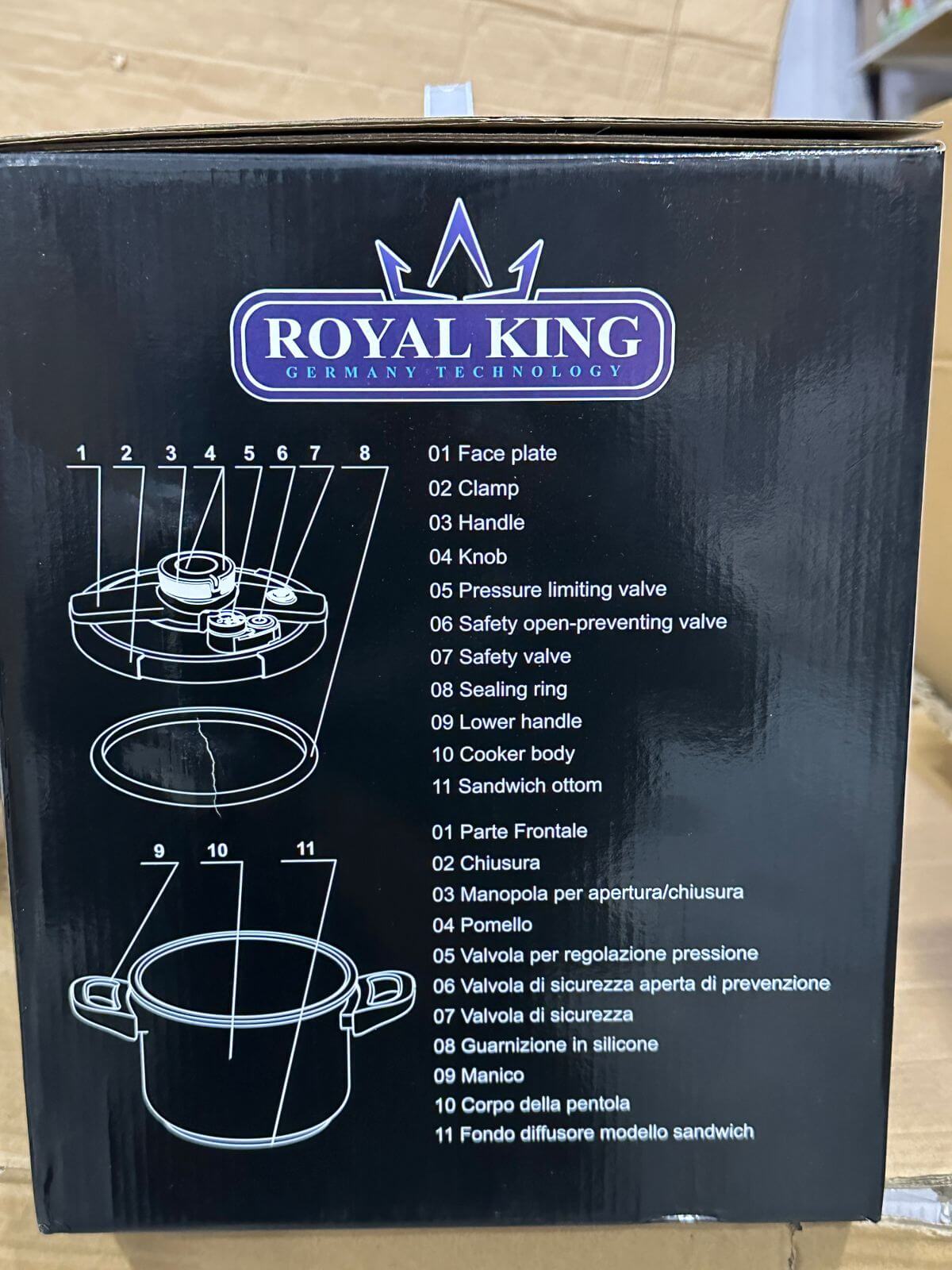 GERMANY Lot 3 in 1 ROYAL KING Pressure Cooker Top Quality - Luxury Choice