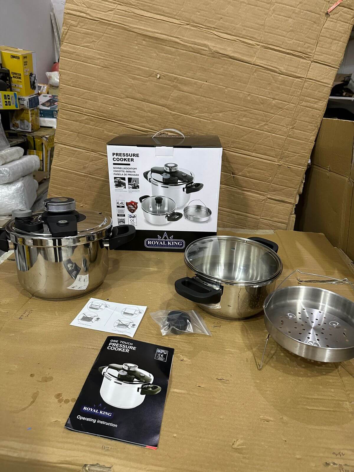 GERMANY Lot 3 in 1 ROYAL KING Pressure Cooker Top Quality - Luxury Choice