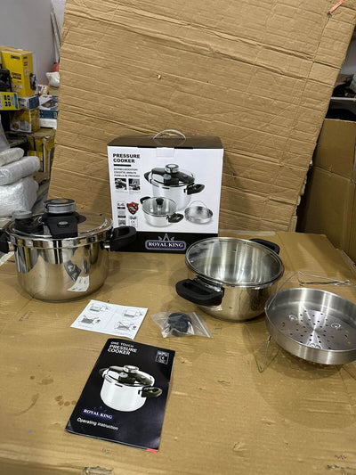 GERMANY Lot 3 in 1 ROYAL KING Pressure Cooker Top Quality - Luxury Choice