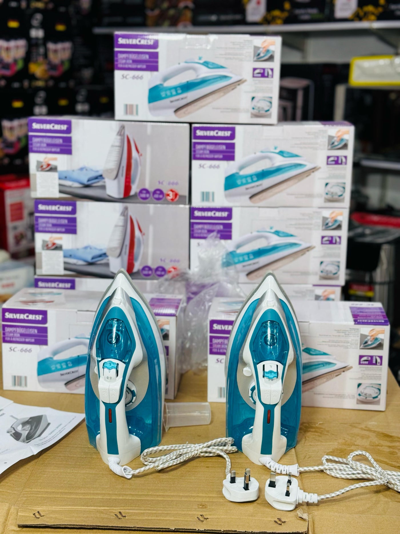 German Lot Imported Silver Crest Steam Iron SC-266 - Luxury Choice