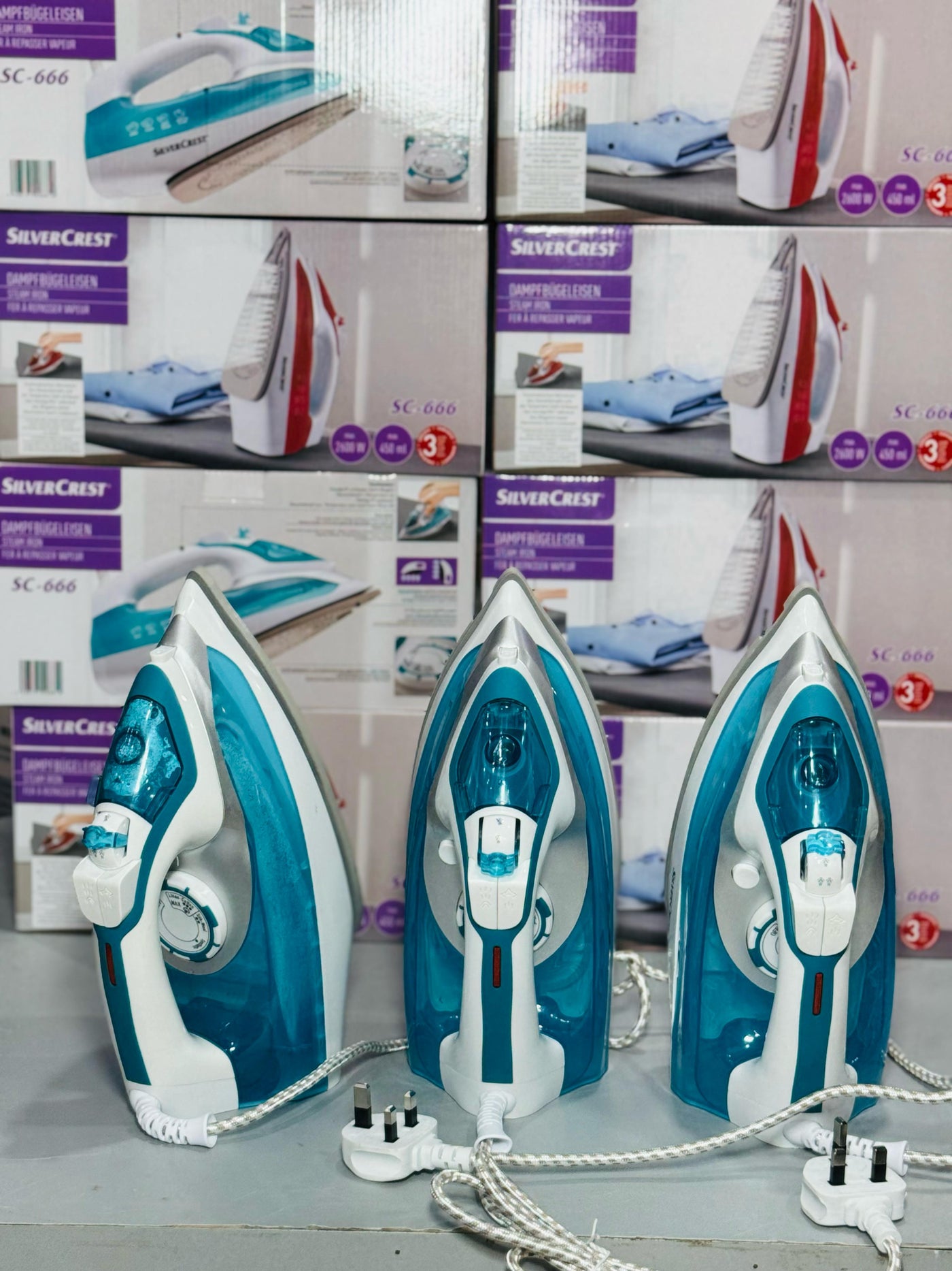 German Lot Imported Silver Crest Steam Iron SC-266 - Luxury Choice