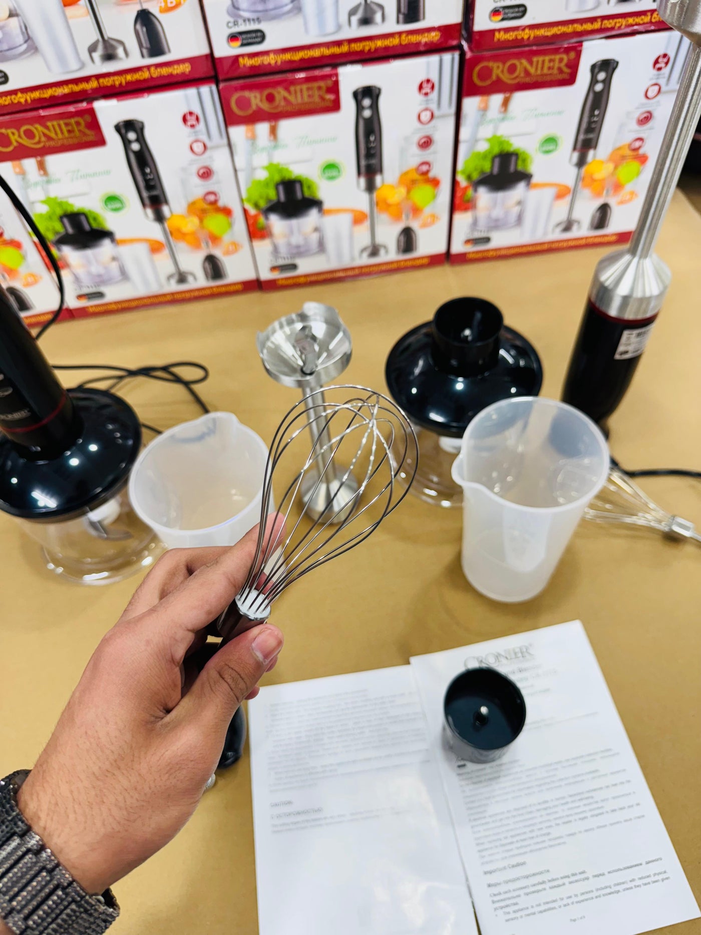Cronier Professional Multifunction Hand Blender Set - Luxury Choice