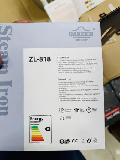 Uakeen Germany Steam Iron ZL-818 - Luxury Choice