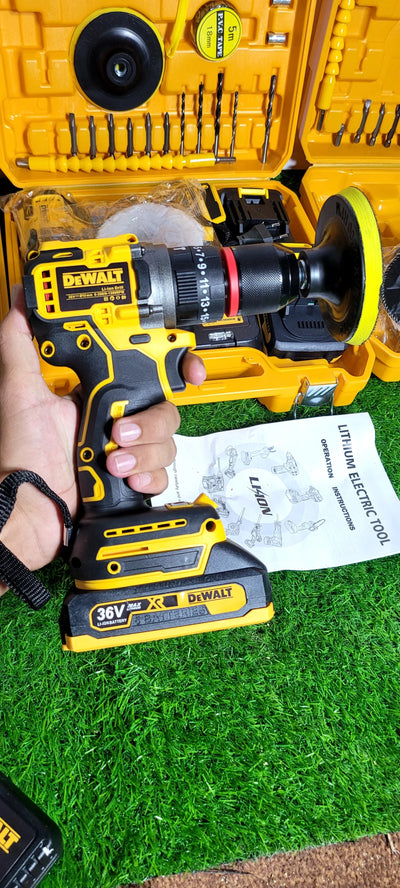 DeWALT 36V 13mm Rechargeable Cordless Drill Set - Luxury Choice