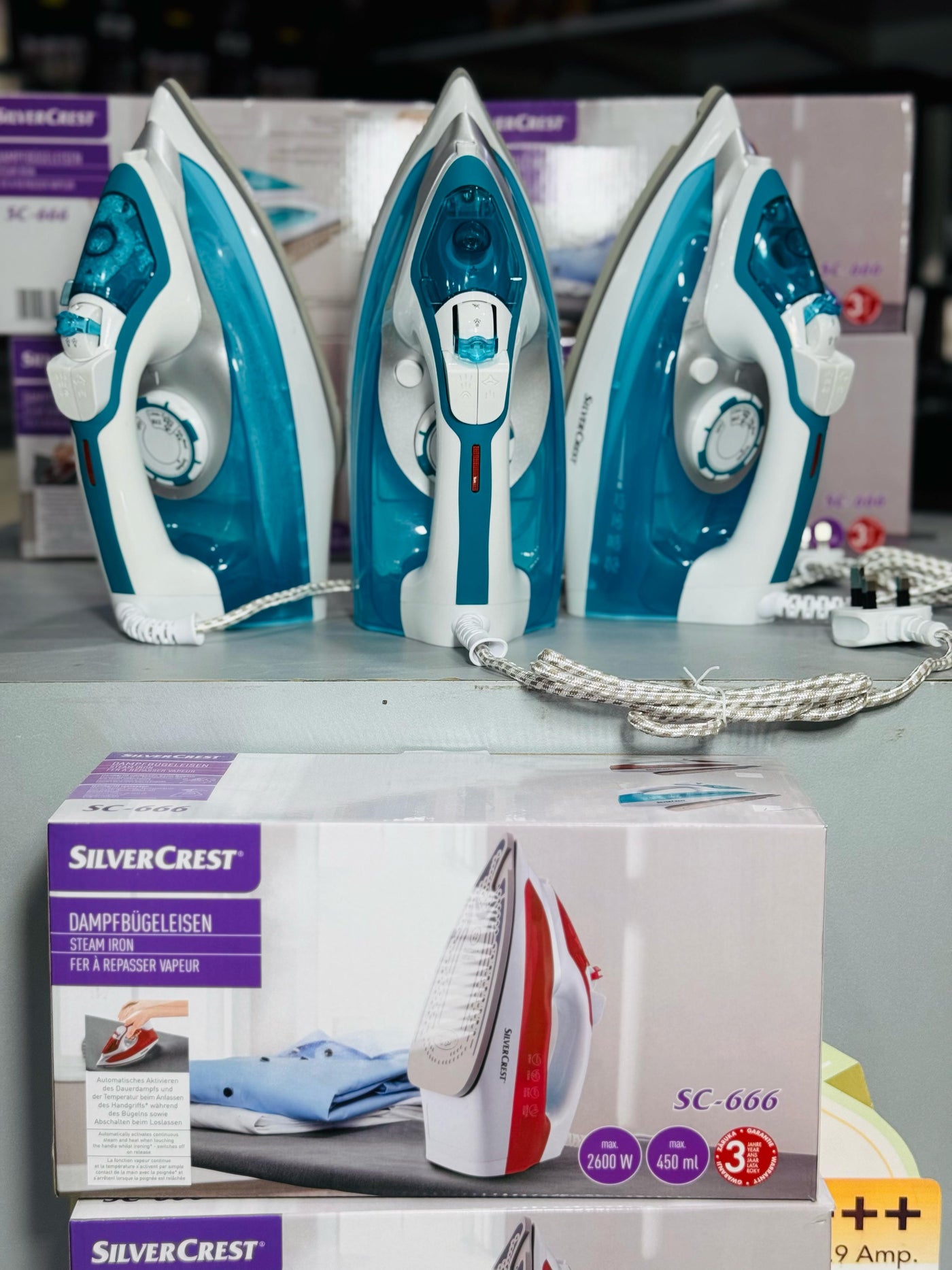 German Lot Imported Silver Crest Steam Iron SC-266 - Luxury Choice